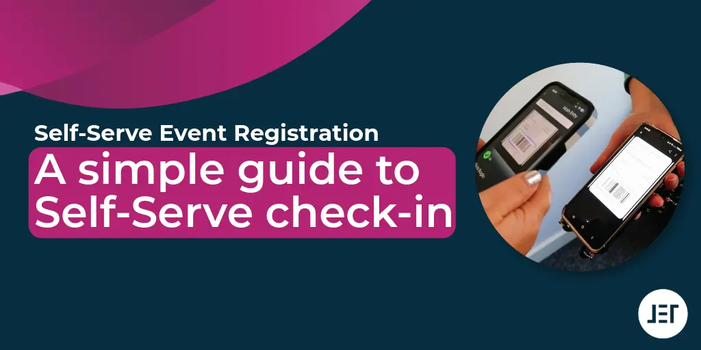 image of phone scanning a digital ticket with check-in screen on dark blue and purple background with blog title